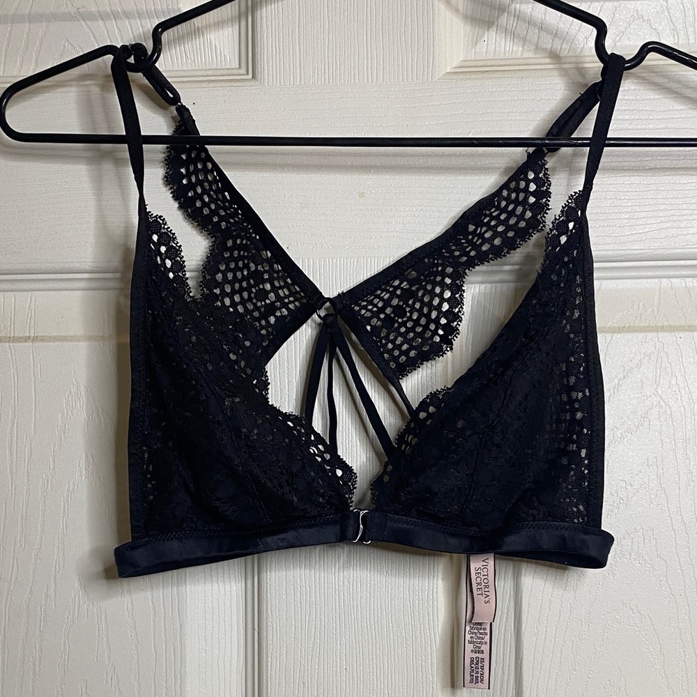 Victoria's Secret Black Lace Cutout Bralette